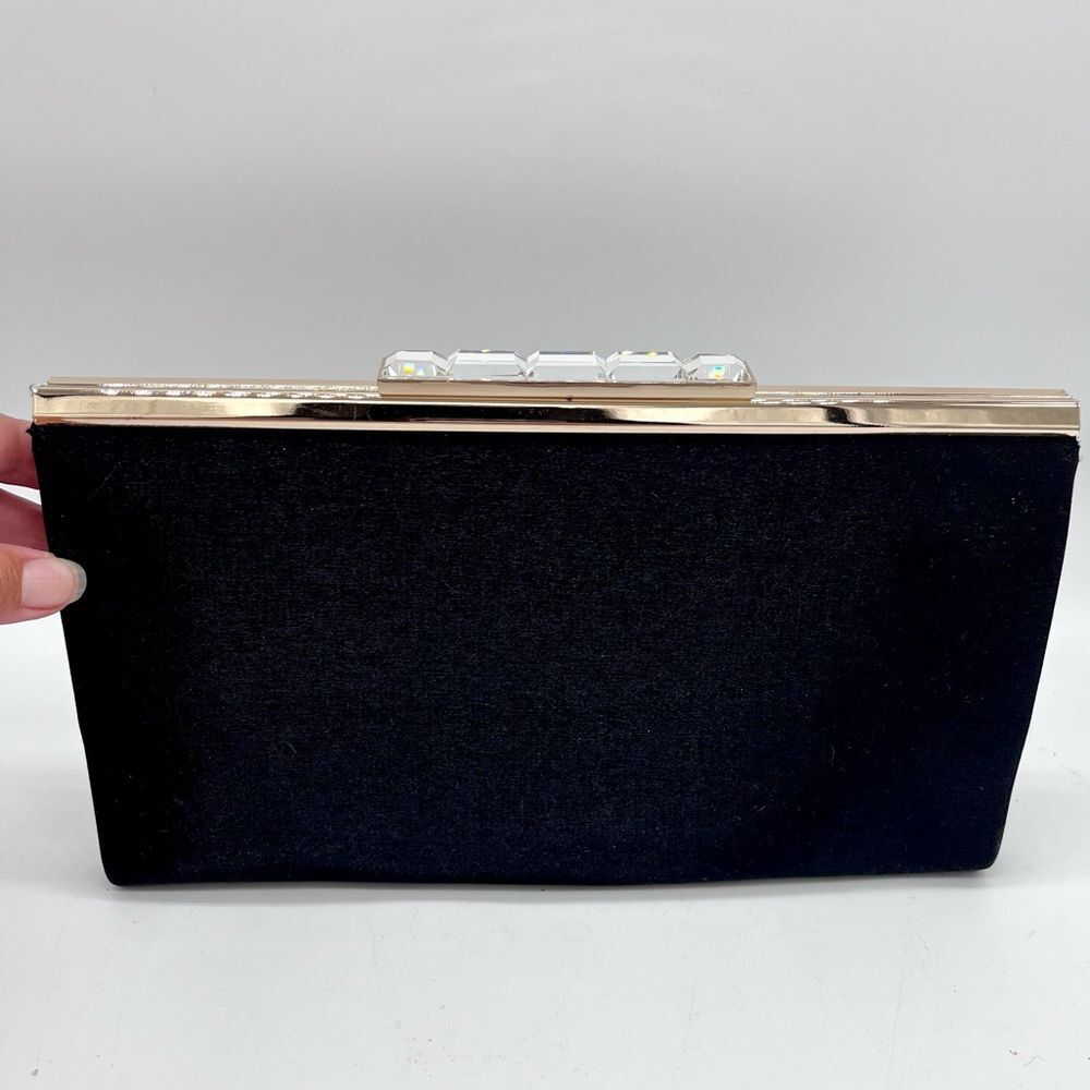 Black Clutch Nordstrom with Gold Chain